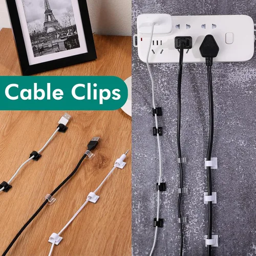 Miniatura 6 de Namalu 240 clips para cables para exteriores, gancho adhesivo para cables, organizador de cables, soporte para luces de Navidad en forma de R
