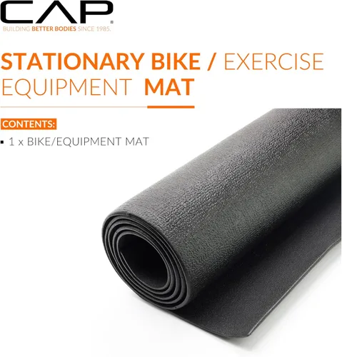 Miniatura 2 de Cap Exercise Equipment Mat for Treadmill, Fitness Equipment Mat, Home Gym Floor Protection, Black, Pebble Design Multiple Sizes