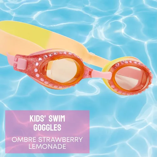 Miniatura 2 de Bling 2O Gafas de natación para niñas Strawberry Lemonade con diamantes de imitación para niños (edades 3+ en adelante) - Protección UV, sin látex