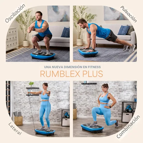 Miniatura 4 de Lifepro 4D Vibration Plate Exercise Machine — Triple Motor, 7 Presets, 60 Speeds Rumblex Plus/Pro Vibrating Platform with Wrist Remote — Whole Body