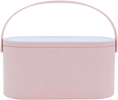 Estuche de maquillaje 2025 con espejo, caja de cosméticos portátil con espejo iluminado LED para dormitorio, viajes, organizador de maquillaje
