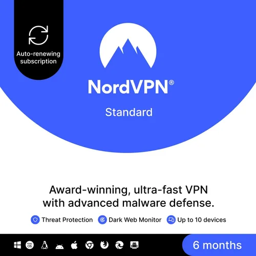 Miniatura 32 de NordVPN Standard, 10 Devices, 1-Year, VPN & Cybersecurity, Digital Code