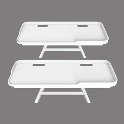 Miniatura 10 de JIANNI Estante superior para monitor, estante superior de TV de 2 piezas con agujeros de cuerda y plataforma antideslizante, instalación rápida sin