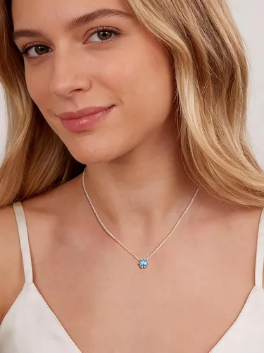 Miniatura 7 de 925 Sterling Silver Pendant Necklaces for Women, HeartRound Birthstone Necklaces Birthday Jewelry for Mother Wife Daughter (with Gift Box)