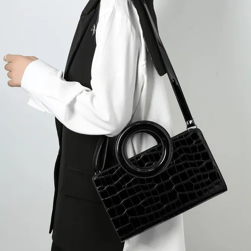 Miniatura 105 de ZLMBAGUS - Bolso de mano para mujer, diseño vintage con solapa y asa, de piel sintética, para llevar al hombro