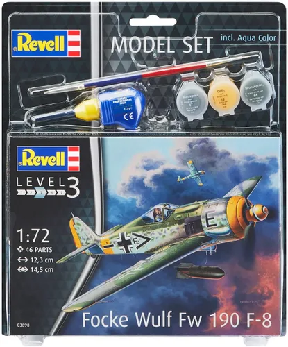 Miniatura 2 de Revell Set de modelos 63898 Focke Wulf Fw190 F-8 1:72 Escala 1:72 sin construir/sin pintar Kit de modelo de plástico con pegamento profesional