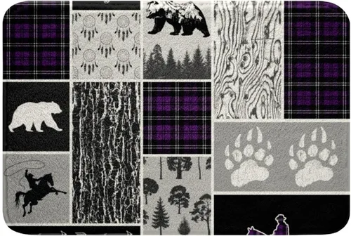 Miniatura 20 de Erosebridal Woodland Animals Bath Mat Bear Deer Wolf Hunting Theme Bathroom Rugs Rustic Cabin Lodge Decor Doormats Floor Mats Farmhouse Wildlife