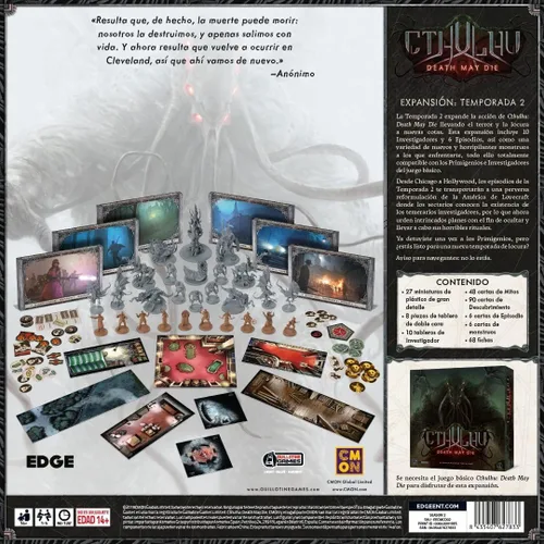 Miniatura 2 de CMON Cthulu: Death May Die Temporada 2 Expansión del juego de mesa - ¡Nuevos horrores y héroes! Misterio cooperativo para niños y adultos, mayores