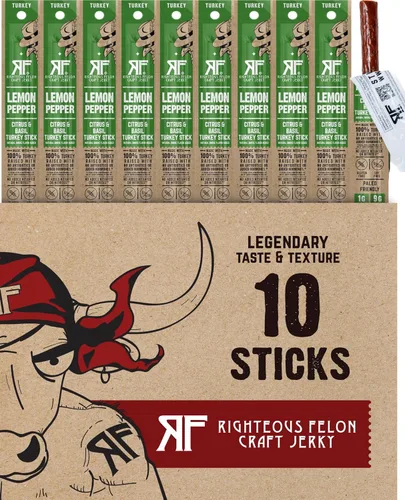 Miniatura 9 de Righteous Felon Paquete variado de palitos de carne seca Alto en proteínas, bajo en carbohidratos, keto, sin gluten, bajo en azúcar, saludable