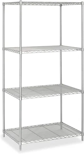 Safco Unidad de inicio de estantería de alambre industrial 36 pulgadas de ancho x 24 pulgadas de profundidad x 72 pulgadas de alto (la unidad Gris