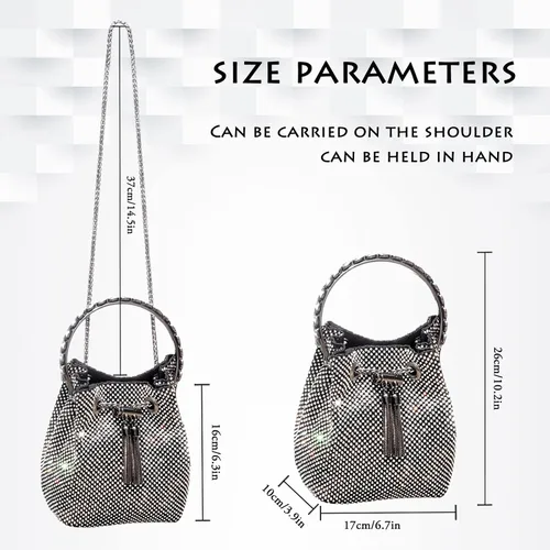 Miniatura 5 de AOYUNHUI Monederos de mano para mujer, bolso cruzado de boda, bolso cruzado para mujer, boda, graduación, fiesta, club