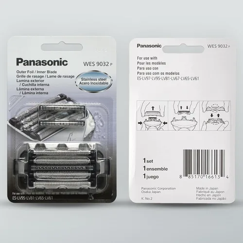 Miniatura 2 de Juego de repuesto de cuchillas Panasonic WES9032P interiores y exteriores para afeitadora eléctrica para hombres