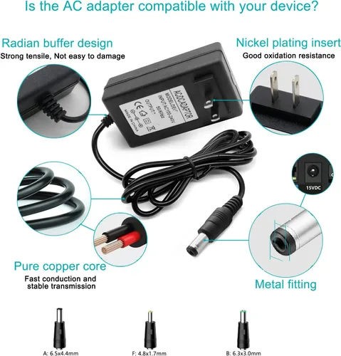 Miniatura 3 de Adaptador de CC de 20 V para Sony SRS-XG500 SRSXG500, para altavoz de fiesta de la serie X Sony, altavoz Bose Solo 5, sistema de sonido de TV