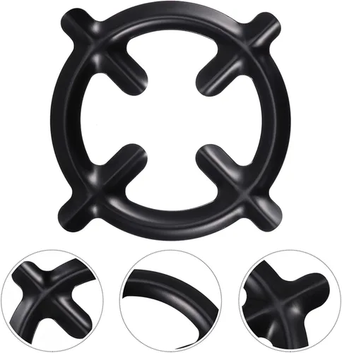 Miniatura 6 de Kichvoe Soportes para estufas de gas de 6.22 pulgadas de hierro fundido para ollas pequeñas y cafeteras, accesorios de cocina, paquete de 2 estantes