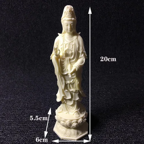 Miniatura 2 de Juego de 3 estatuas de Buda Amitabha Kuanyin-Amitabha-Ksitigarbha, blanco, talla única