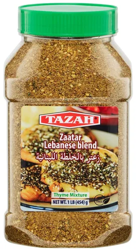 Miniatura 9 de Tazah Zaatar - Mezcla de tomillo con mezcla de especias de zatar sirio de 16 onzas, Halabi Za'atar en tarro