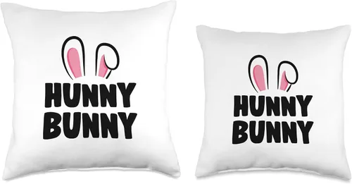 Miniatura 3 de Easter bunny costume gifts Hunny Bunny - Almohada de 16 x 16 pulgadas, multicolor