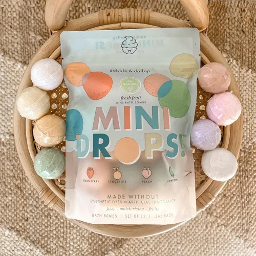Miniatura 3 de Dabble & Dollop Mini bombas de baño, aromas de fruta fresca, origen natural, aromas mezclables, ingredientes limpios, sin tintes sintéticos, bombas