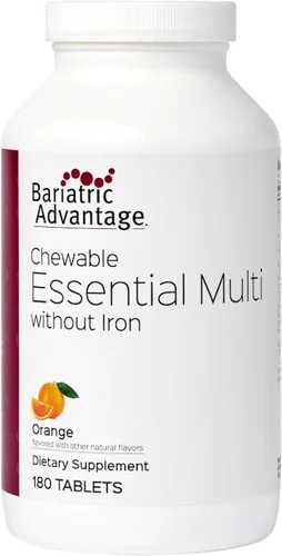 Bariatric Advantage Multivitamínico masticable completo, 180 unidades, naranja