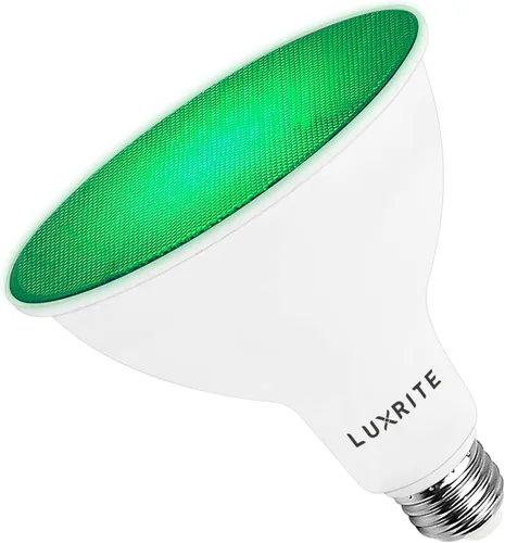 Miniatura 11 de LUXRITE Bombilla LED PAR38 azul de inundación, 8 W (equivalente a 45 W), bombilla LED azul de inundación, clasificación húmeda, certificación UL