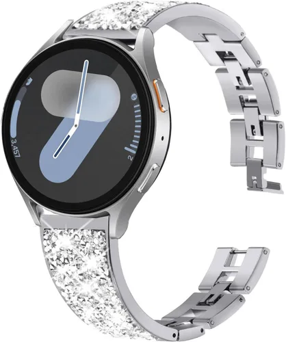 Miniatura 12 de DEALELE Correas compatibles con Samsung Galaxy Watch 6/6 Classic / 5/5 Pro / 4/4 Classic / 3 1.614 in / Active 2, correa de repuesto de metal de 1#