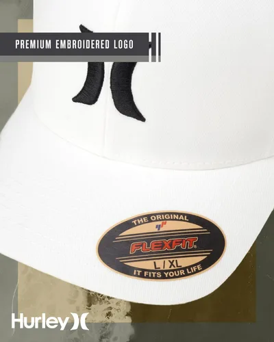 Miniatura 132 de Hurley Gorra de béisbol para hombre - Flexfit - Gorras de béisbol ajustadas para hombre (tamaños: S-XL)