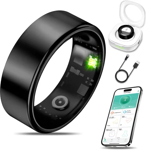 Anillo inteligente de salud para mujeres y hombres, rastreador de actividad física con frecuencia cardíaca, oxígeno en sangre, presión arterial,