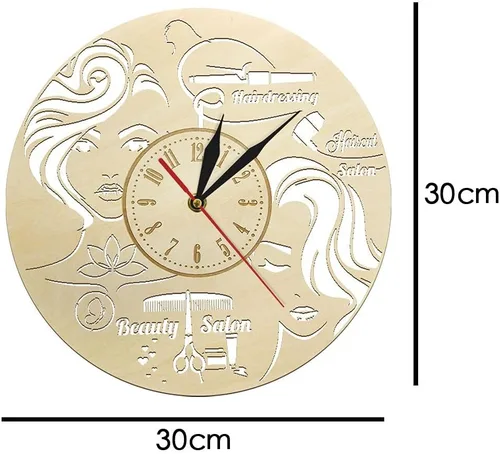 Miniatura 2 de Reloj de madera Slient de 12 pulgadas con diseño retro, funciona con pilas, para sala de estar, dormitorio y oficina