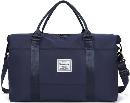 Miniatura 24 de KARRESLY Bolsa de viaje para mujer, bolsa de hombro para fin de semana, bolsa de deporte, gimnasio, bolsa de mano, impermeable, Beige