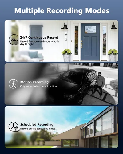 Miniatura 6 de OOSSXX Full HD 5MP Definición Sistema de Cámaras de Seguridad Cableado Hogar Exterior Cámaras de Videovigilancia Cámaras CCTV Sistema de Seguridad