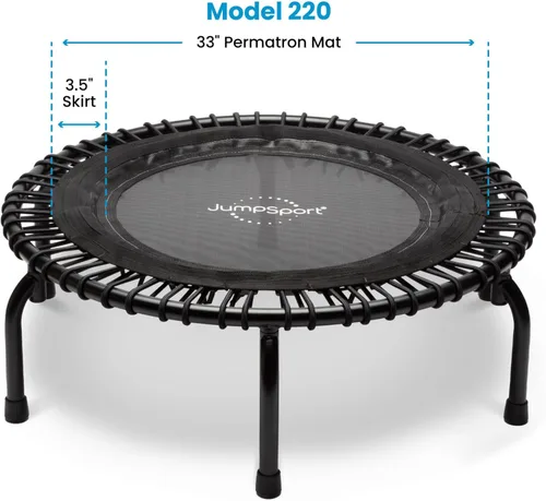 Miniatura 2 de JumpSport 39" Essential Fitness Trampoline Model 220, 230, 250 Exercise Trampoline 30 Low-Impact Bungees