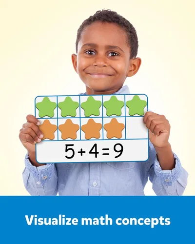 Miniatura 3 de Coogam Conjunto Magnético de Marco de Diez, Juegos de Conteo de Números EVA Manipulativos Matemáticos, Juguete Educativo Montessori, Regalo