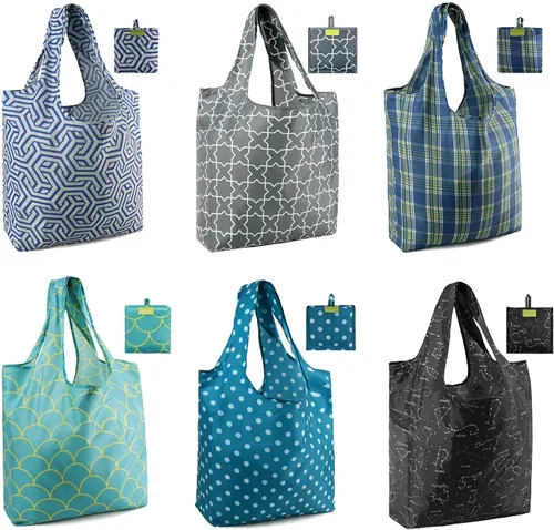 Miniatura 40 de Bolsas de la compra de animales reutilizables plegables bolsas de comestibles