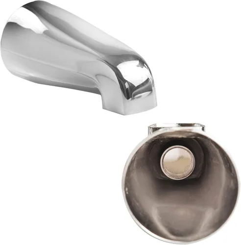 Miniatura 10 de SENTO Grifo deslizable plateado universal de metal pesado y duradero para bañera sin desviador, grifo de bañera de metal resistente sin desviador
