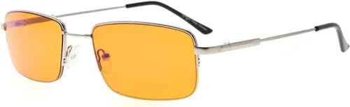 Miniatura 9 de Eyekepper Lentes de luz azul para hombre, para dormir mejor el 97% con bloqueo de luz azul, lentes de titanio con memoria flexibles, lentes teñidas