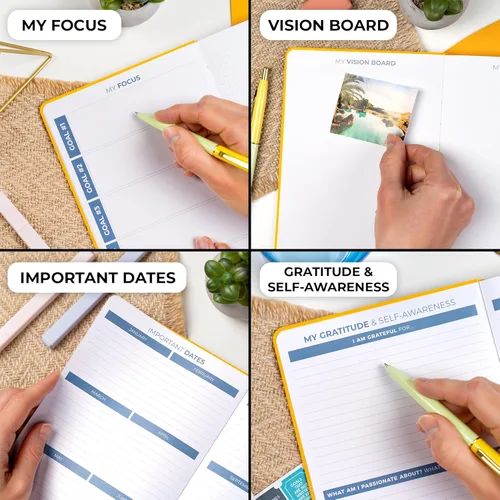 Miniatura 6 de Clever Fox Planner 2ª Edición – Planificador de Metas Semanales y Mensuales Colorido, Organizador de Gestión del Tiempo y Productividad, Sin Fecha