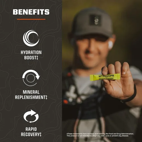 Miniatura 3 de MTN OPS Paquetes de electrolitos en polvo, paquetes de hidratación sin azúcar, polvo de hidratación sin gluten, paquetes de electrolitos STM