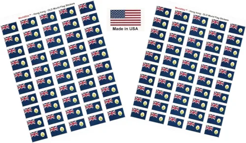 Miniatura 287 de 100 calcomanías de la bandera de Alaska; 1.5" x 1" hechas en Estados Unidos, calcomanías autoadhesivas de la bandera del estado para álbumes