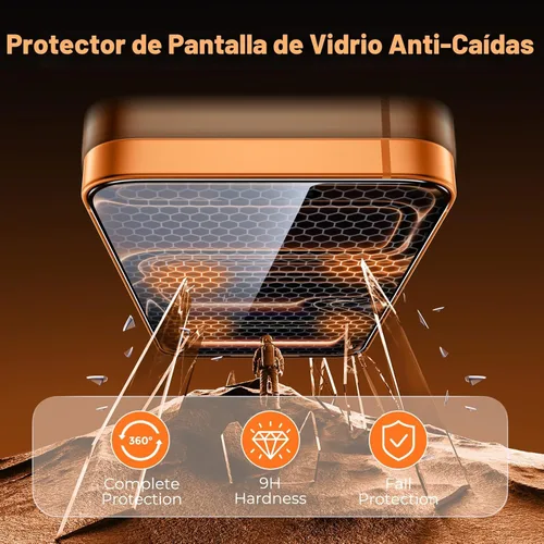 Miniatura 2 de UNBREAKcable Protector de pantalla para iPhone 17 Pro Max, 3 unidades de vidrio templado de cobertura completa [grado militar inastillable]