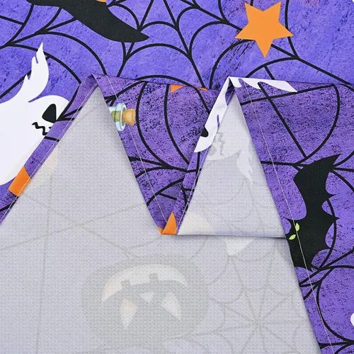 Miniatura 6 de Mantel de Halloween, tela de araña y calabaza, mantel impermeable de telaraña y fantasma, mantel impermeable a prueba de derrames para decoración