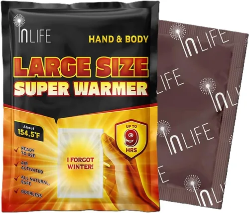 Miniatura 3 de InLife Gran tamaño súper calentador para manos y cuerpo Todo natural y seguro, calor rápido instantáneo, fácil y cómodo Tamaño más grande y más