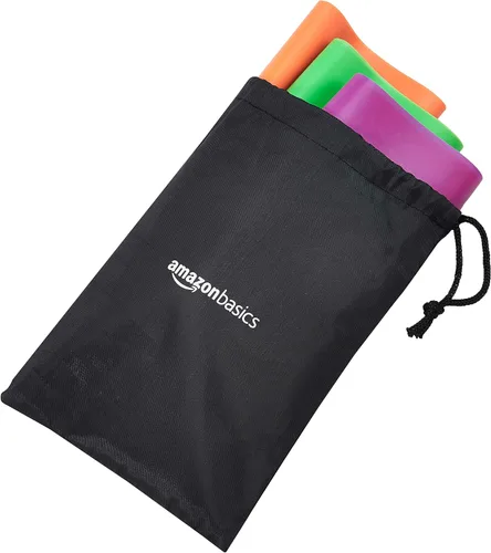 Miniatura 4 de Amazon Basics Bandas de resistencia, juego de 3, naranja/verde/rosa
