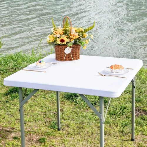 Miniatura 29 de Mantel cuadrado ajustable elástico de elastano para mesa, para comedor, cocina, hogar, fiesta, color azul marino, 34 x 34 pulgadas
