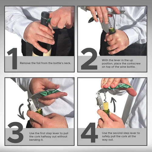 Miniatura 3 de Wino Wine Key! - Abridor de vino sacacorchos de sumiller profesional Acero inoxidable