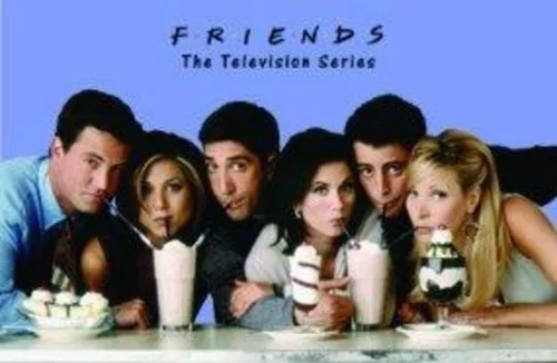 BUY ART FOR LESS Póster de arte clásico con licencia oficial de Friends TV Show Milkshake, 36 x 24 pulgadas, impresión decorativa, papel de póster,