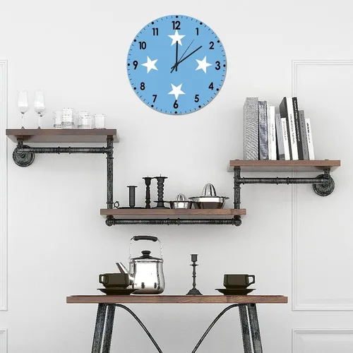 Miniatura 69 de Cheyan Reloj de pared con bandera de Canadá de 12 pulgadas, silencioso, sin tictac, de PVC, funciona con pilas, reloj redondo decorativo, regalo