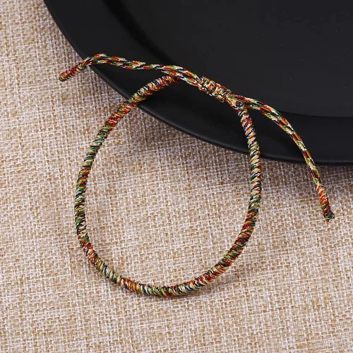 Miniatura 30 de Pulseras tibetanas hechas a mano con cuerda roja para él y ella, pulsera de la amistad, pulsera de la amistad, hilo negro y rojo para protección