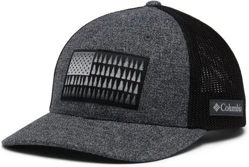 Miniatura 1002 de Columbia - Gorra de malla con bandera con árboles unisex para adultos, corona alta