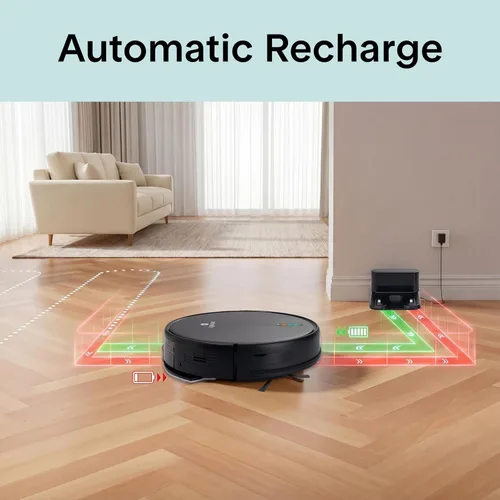 Miniatura 5 de SereneLife Robot aspirador automático y trapeador, edición Pro con batería mejorada, succión extrema, tanque de agua interno, control inteligente