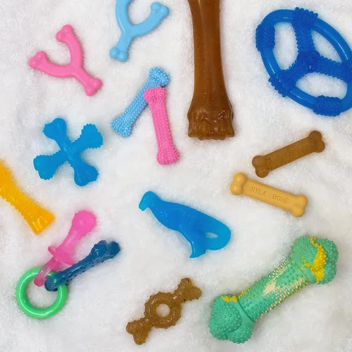 Miniatura 7 de Nylabone - Juguete masticable en forma de anillo para cachorros, juguetes para la dentición de cachorros, juguetes de enriquecimiento para Anillo